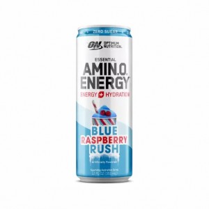 Optimum Nutrition ESSENTIAL AMIN.O. ENERGY+ Electrolytes Sparkling *new* Blue Raspberry Rush 355ml * 12 Cans (12 Servings) Polska | 564907CFN