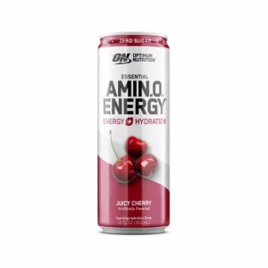 Optimum Nutrition ESSENTIAL AMIN.O. ENERGY+ Electrolytes Sparkling Juicy Cherry 355ml * 12 Cans (12 Servings) Polska | 619042UHQ