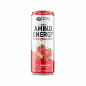 Optimum Nutrition ESSENTIAL AMIN.O. ENERGY+ Electrolytes Sparkling Juicy Strawberry 355ml * 12 Cans (12 Servings) Polska | 398745JQC