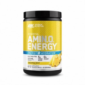 Optimum Nutrition Essential AMIN.O. ENERGY + Electrolytes Pineapple Twist 0.63 lb (30 Servings) Polska | 584026XQK