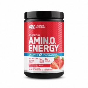 Optimum Nutrition Essential AMIN.O. ENERGY + Electrolytes Strawberry Burst 0.63 lb (30 Servings) Polska | 754689KMD