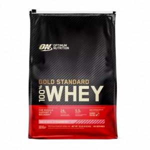 Optimum Nutrition GOLD STANDARD 100% WHEY™ Delicious Strawberry 10 lb (146 Servings) Polska | 038647EDO