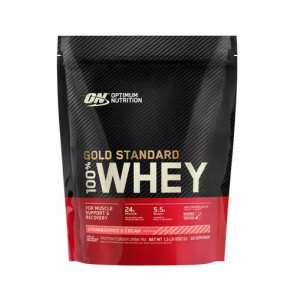 Optimum Nutrition GOLD STANDARD 100% WHEY™ Strawberries & Cream 1.5 lb (22 Servings) Polska | 740613ITY