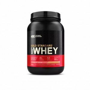 Optimum Nutrition GOLD STANDARD 100% WHEY™ Strawberry Banana 2 lb (30 Servings) Polska | 243917RBA