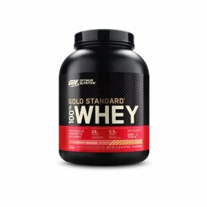 Optimum Nutrition GOLD STANDARD 100% WHEY™ Strawberry Banana 5 lb (75 Servings) Polska | 248731BME