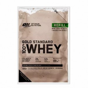 Optimum Nutrition GOLD STANDARD 100% WHEY™ Recyclable Refill Bag Double Rich Chocolate 2 lb (29 Servings) Polska | 026314HWI