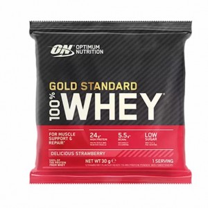 Optimum Nutrition Gold Standard 100% Whey Powder Sachets Delicious Strawberry 1 sachet (30 grams) Polska | 431867DTK