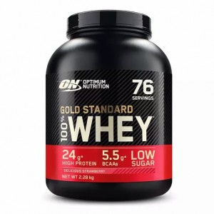 Optimum Nutrition Gold Standard 100% Whey Protein Powder Delicious Strawberry 2.28 kg (76 Servings) Polska | 247968WMS