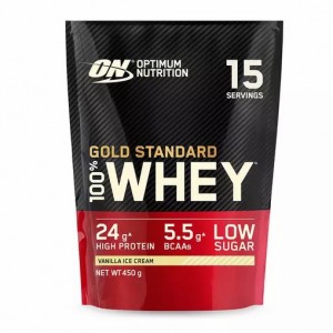 Optimum Nutrition Gold Standard 100% Whey Protein Powder Vanilla Ice Cream 450 grams (15 Shakes) Polska | 285064ZYE