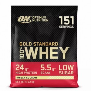 Optimum Nutrition Gold Standard 100% Whey Protein Powder Vanilla Ice Cream 4.53 kg (151 Servings) Polska | 056893NOQ