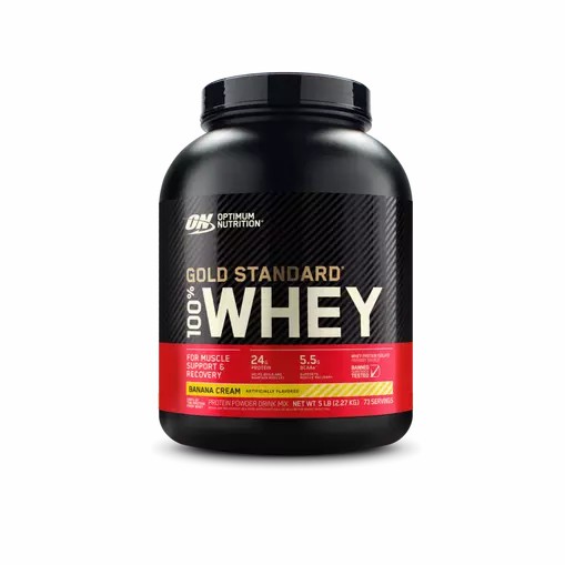 Optimum Nutrition GOLD STANDARD 100% WHEY™ Banana Cream 5 lb (73 Servings) Polska | 391546EHG