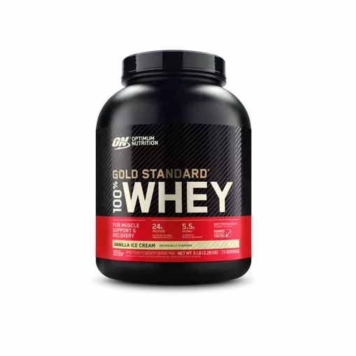 Optimum Nutrition GOLD STANDARD 100% WHEY™ Vanilla Ice Cream 5 lb (73 Servings) Polska | 095328QBG