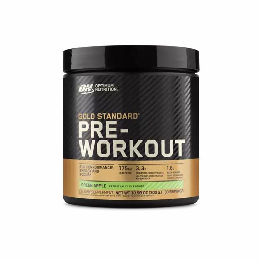 Optimum Nutrition GOLD STANDARD® Pre-Workout Green Apple 0.66 lb (30 Servings) Polska | 574130UMB