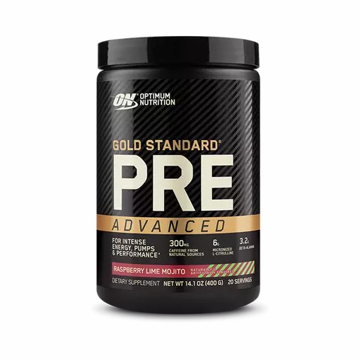 Optimum Nutrition GOLD STANDARD® Pre Advanced Raspberry Lime Mojito 0.88 lb (20 Servings) Polska | 589127DCK