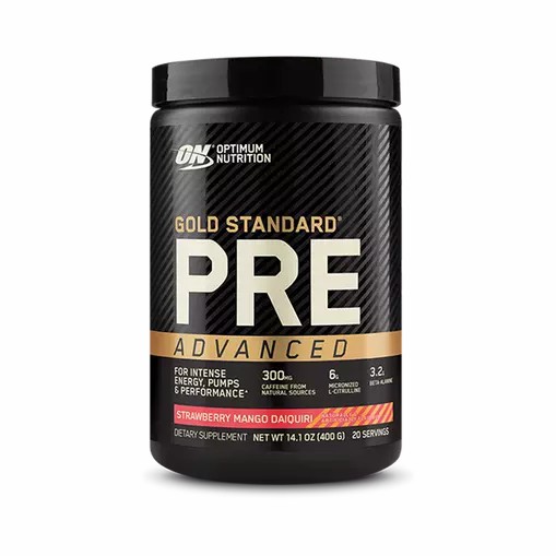 Optimum Nutrition GOLD STANDARD® Pre Advanced Strawberry Mango Daiquiri 0.88 lb (20 Servings) Polska | 863591OTD