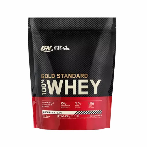 Optimum Nutrition Gold Standard 100% Whey Protein Powder Cookies & Cream 480 grams (15 Servings) Polska | 432897HOF