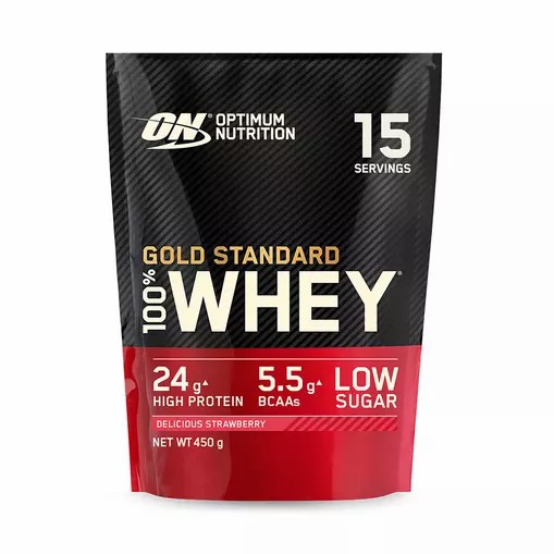 Optimum Nutrition Gold Standard 100% Whey Protein Powder Delicious Strawberry 450 grams (15 Servings) Polska | 607524GHK