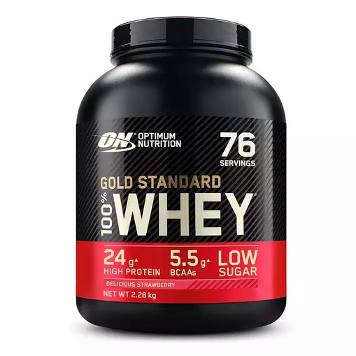 Optimum Nutrition Gold Standard 100% Whey Protein Powder Delicious Strawberry 2.28 kg (76 Servings) Polska | 247968WMS