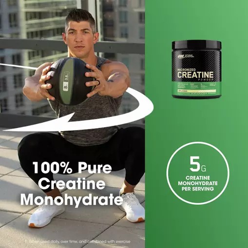 Optimum Nutrition Micronized Creatine Powder Unflavored 0.66 lb (60 Servings) Polska | 423780XFJ