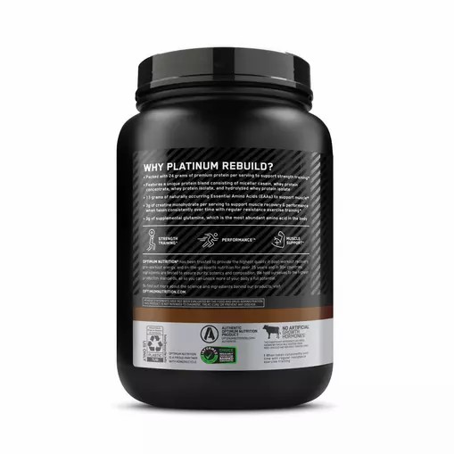 Optimum Nutrition Platinum Rebuild Dark Chocolate 1.67 lb (20 Servings) Polska | 145609EWQ