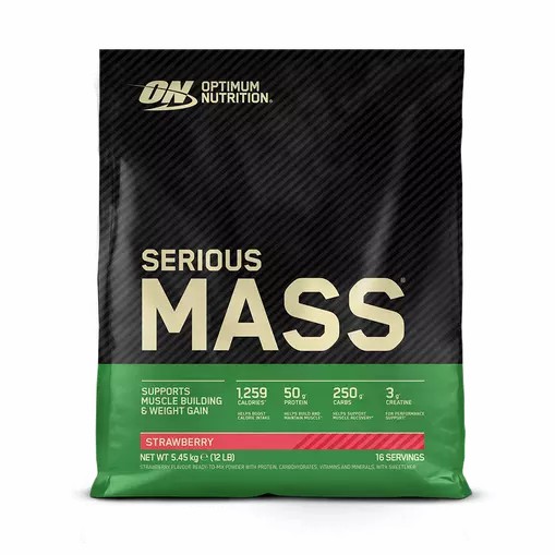 Optimum Nutrition Serious Mass Strawberry 5.45 kg (16 Servings) Polska | 193807XYP